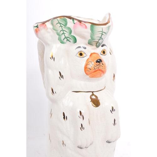 103 - Royal Crownford - Two 19th century Staffordshire King Charles ceramic 'begging dog' spaniel Toby jug... 