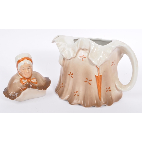 112 - Tony Wood - A 1930s 'Little Old Lady' character tea set by Tony Wood Pottery, Staffordshire. Consist... 