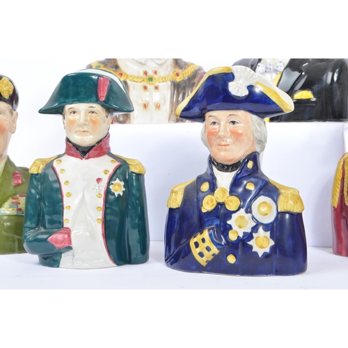 114 - A collection of six 20th Century porcelain 'Pride of Britain' series ceramic Toby jugs by Wood & Son... 