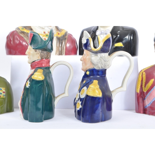 114 - A collection of six 20th Century porcelain 'Pride of Britain' series ceramic Toby jugs by Wood & Son... 