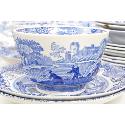 115 - A collection of 20th century Spode blue Italian pattern china. The collection to include five side p... 