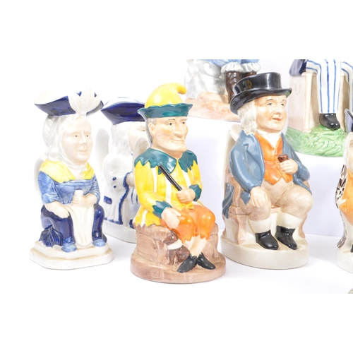 136 - A collection of seventeen 20th Century porcelain ceramic 'Toby & Character' jugs by Wood & Sons. A v... 