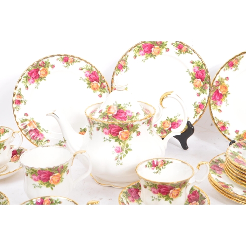 143 - Royal Albert - A mid 20th century circa 1960s ceramic tea service set in the Old Country Roses patte... 