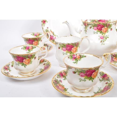 143 - Royal Albert - A mid 20th century circa 1960s ceramic tea service set in the Old Country Roses patte... 