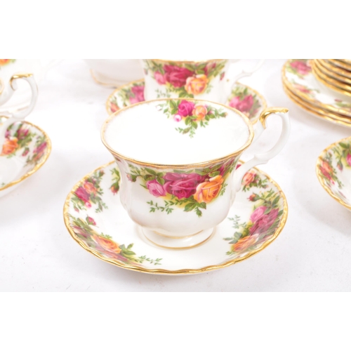 143 - Royal Albert - A mid 20th century circa 1960s ceramic tea service set in the Old Country Roses patte... 