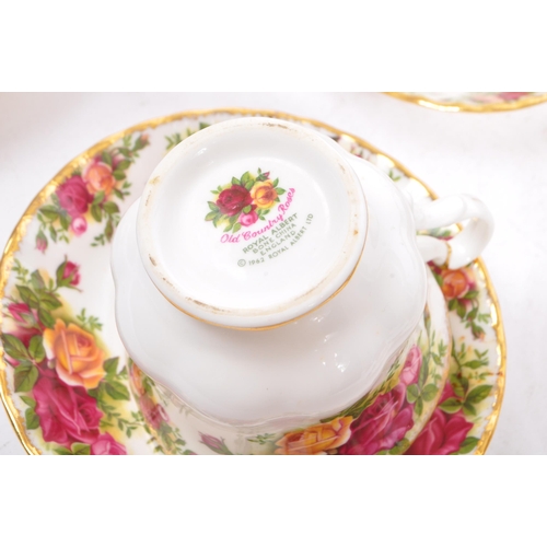 143 - Royal Albert - A mid 20th century circa 1960s ceramic tea service set in the Old Country Roses patte... 