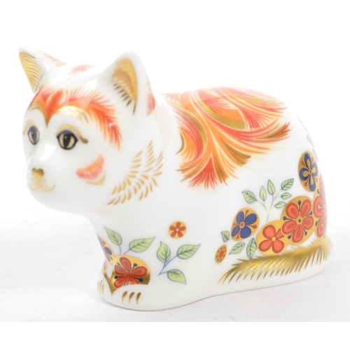 151 - Royal Crown Derby - A collection of three contemporary porcelain animal figures. To include Spice co... 