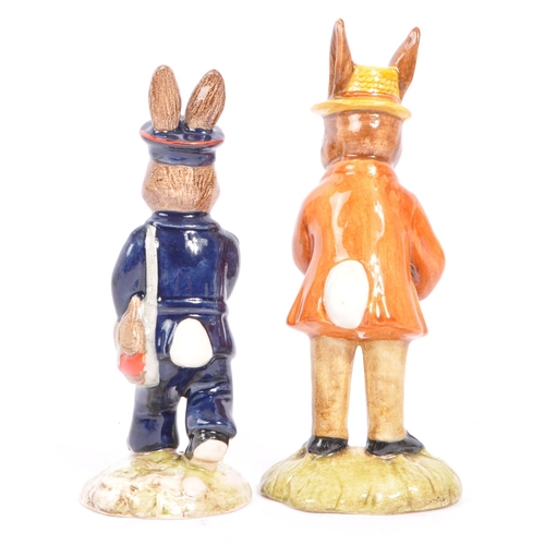 152 - Royal Doulton - Bunnykins - Collection of porcelain bunny porcelain figures. Including Cowboy Bunny ... 