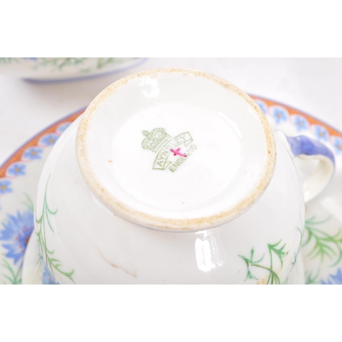 160 - An early 20th century circa 1930s Aynsley fine bone china Cornflower tea service. The service featur... 