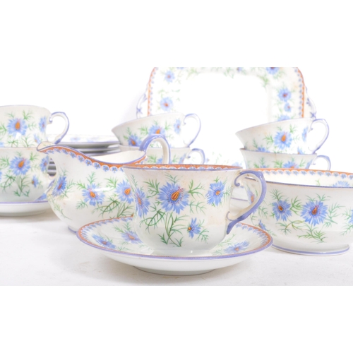 160 - An early 20th century circa 1930s Aynsley fine bone china Cornflower tea service. The service featur... 