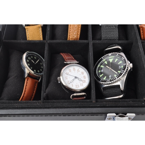 171 - Military Watches - Eaglemoss collection. With magazine issues housed in a branded folder with a case... 