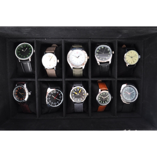 171 - Military Watches - Eaglemoss collection. With magazine issues housed in a branded folder with a case... 