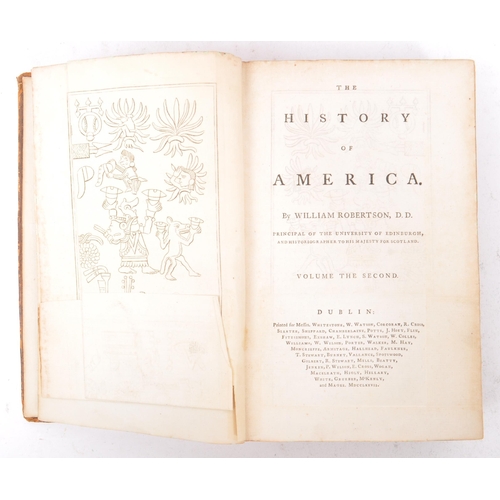 175 - The History of America - William Robertson D, D. Two early 19th century books two volumes. Principal... 