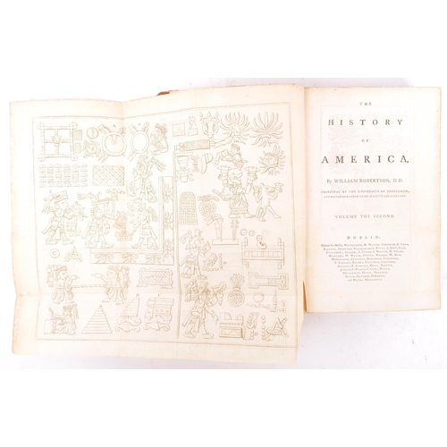 175 - The History of America - William Robertson D, D. Two early 19th century books two volumes. Principal... 