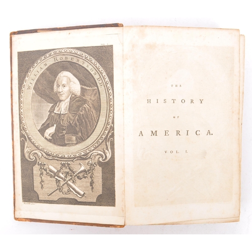 175 - The History of America - William Robertson D, D. Two early 19th century books two volumes. Principal... 