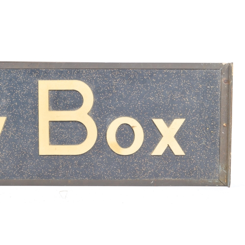 176 - A mid 20th century double sided resin cinema 'Pay Box' sign / signage. The sign of rectangular form ... 