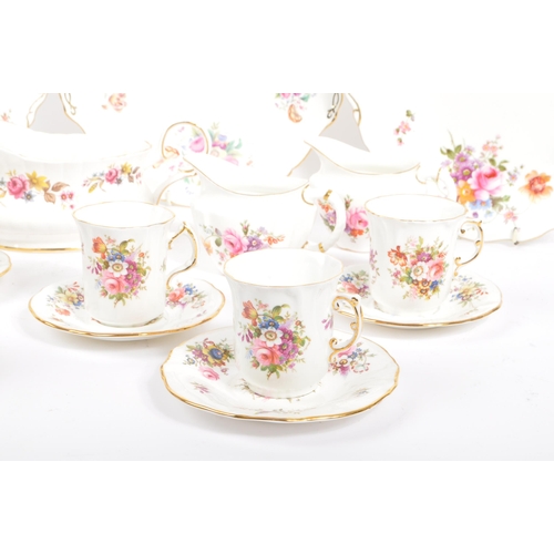 18 - Royal Crown Derby & Royal Stafford - A vintage mid 20th century ceramic tea service set. To include ... 