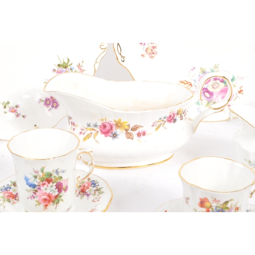 18 - Royal Crown Derby & Royal Stafford - A vintage mid 20th century ceramic tea service set. To include ... 