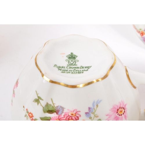 18 - Royal Crown Derby & Royal Stafford - A vintage mid 20th century ceramic tea service set. To include ... 