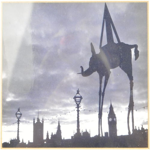 192 - After Salvador Dali - A signed print of Salvador Dali's elephant. Silhouette with Big Ben / London t... 