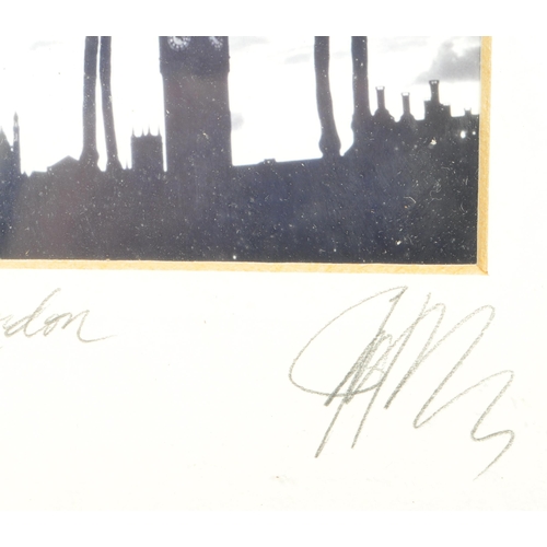 192 - After Salvador Dali - A signed print of Salvador Dali's elephant. Silhouette with Big Ben / London t... 