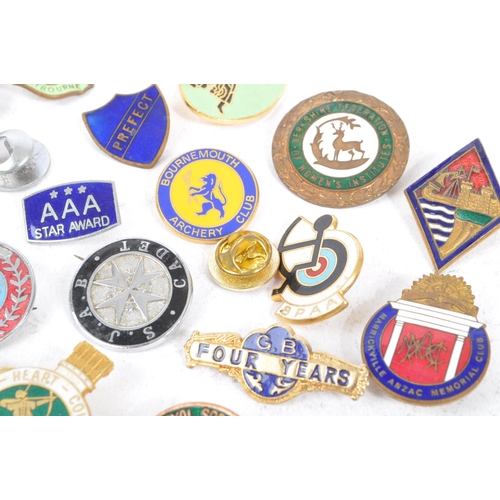 197 - A collection of vintage 20th century enamelled brand / cooperation / group badges. Some examples inc... 