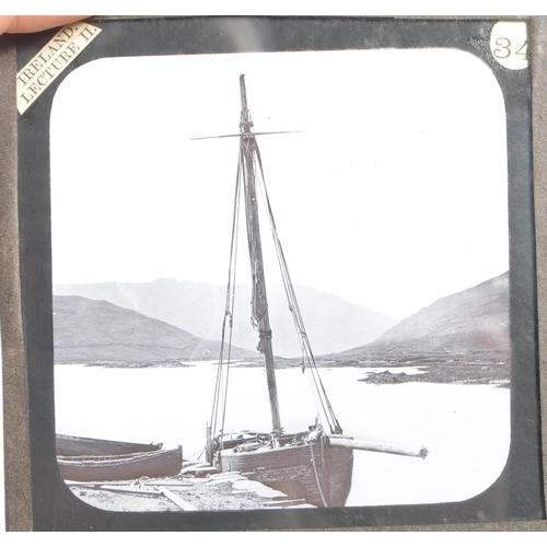 198 - A collection of 19th century & later Magic Lantern viewing slides. Presented and collected over four... 