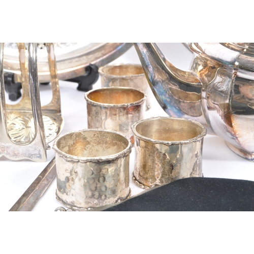 202 - A collection of stamped and marked silver plate tableware and other assorted items. The collection t... 