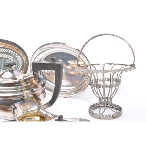 202 - A collection of stamped and marked silver plate tableware and other assorted items. The collection t... 