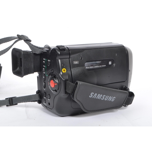 237 - A late 20th century Samsung VP-A20 video camcorder 8mm Video8 camera. The camera featuring a 3.9-62.... 