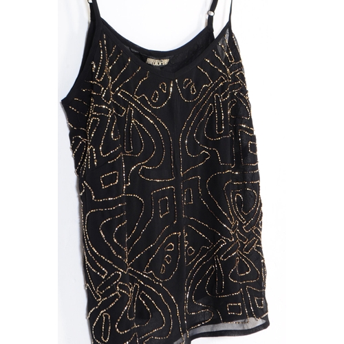 243 - Biba - A collection of Biba women's clothing to include a black and gold beaded embellished two piec... 