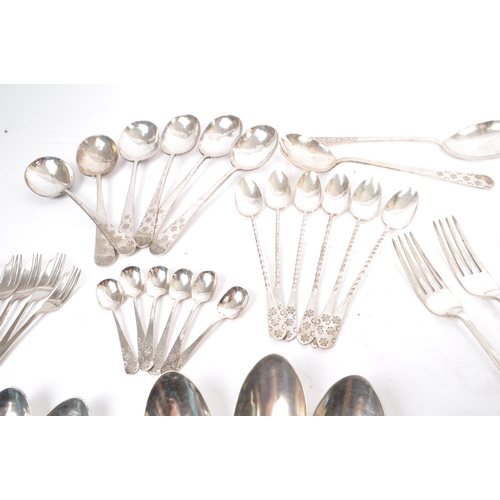 274 - A collection of white metal cutlery possibly Indian or Middle Eastern. The lot to include 6 x large ... 