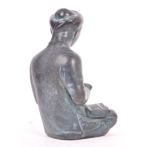 284 - A 20th century circa. 1960s Austin bronzed plaster sculpture modelled in the form of a seated Chines... 