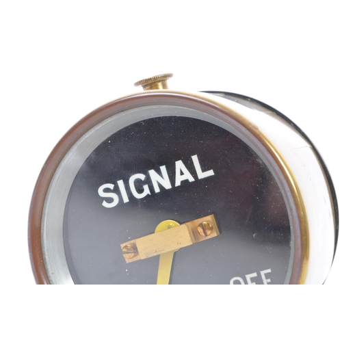 289 - Railwayana Interest - A mid century Southern Railway brass cased signal repeater with raised white f... 