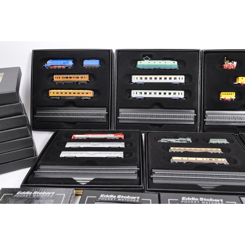 296 - A collection of assorted Atlas Editions model Minitrains rail locomotives, along with a collection o... 