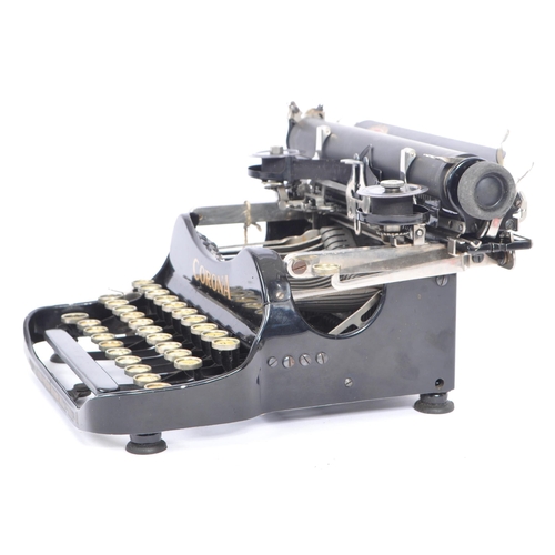 349 - An early 20th century circa 1920s Corona Type 3 typewriter. The typewriter having a black painted me... 