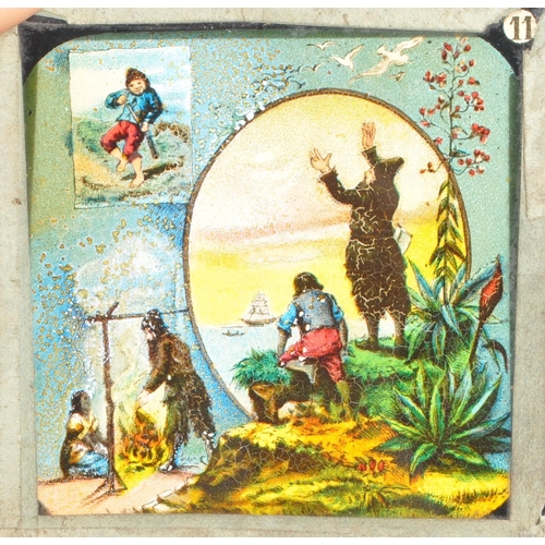 364 - A large collection of vintage 20th century (possibly earlier) magic lantern slides. To include colou... 