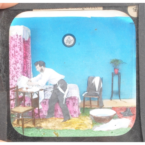 364 - A large collection of vintage 20th century (possibly earlier) magic lantern slides. To include colou... 