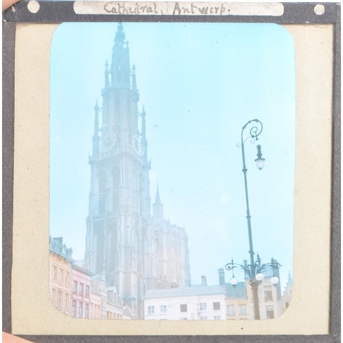 368 - A large collection of 19th century and later magic lantern slides. To include colour and black and w... 