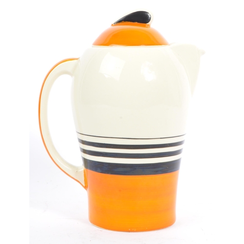 37 - Susie Cooper - Art Deco mid 20th century retro ceramic hand painted coffee pot. Measures approx. 19c... 