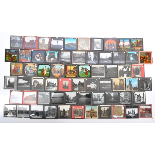 370 - A large collection of 19th century and later magic lantern slides. To include colour and black and w... 