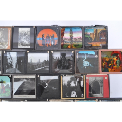 370 - A large collection of 19th century and later magic lantern slides. To include colour and black and w... 