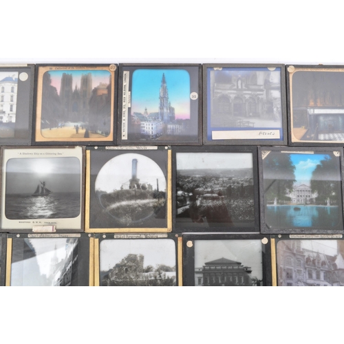 373 - A collection of 19th century and later Magic Lantern slides. To include colour and black and white e... 