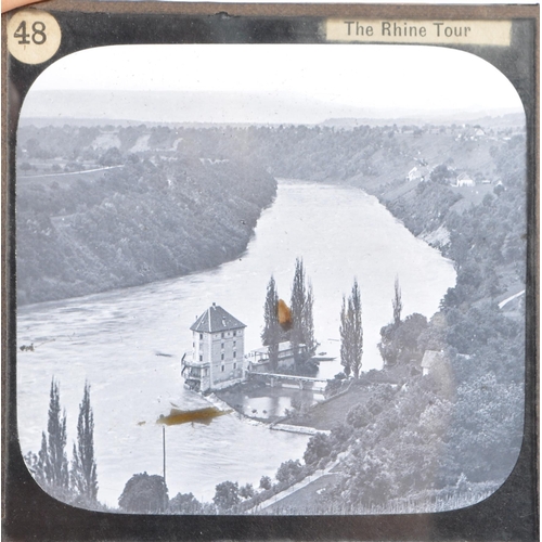 373 - A collection of 19th century and later Magic Lantern slides. To include colour and black and white e... 