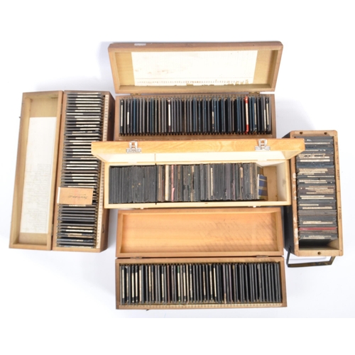 375 - Large collection of 19th century and later Magic Lantern slides. To include black and white and colo... 