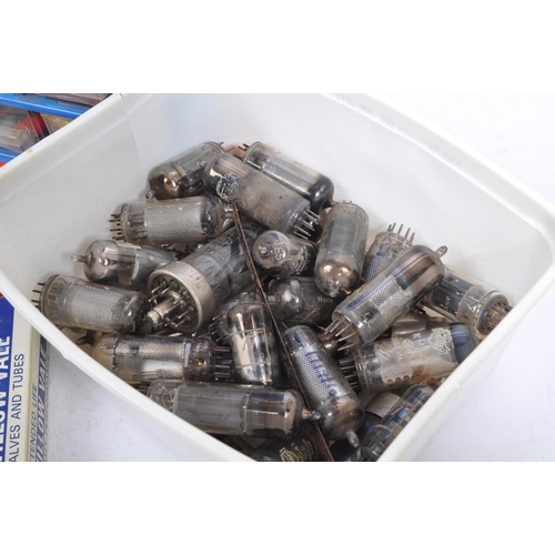 397 - A collection of vintage 20th century thermionic radio valves / tubes and radio / electronics spares.... 