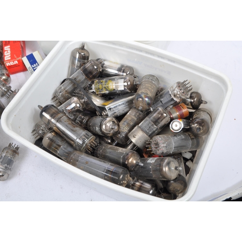 397 - A collection of vintage 20th century thermionic radio valves / tubes and radio / electronics spares.... 