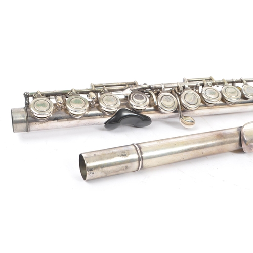 401 - A late 20th century circa. 1980s Pearl NS-97E 925 sterling silver flute. The musical instrument wood... 