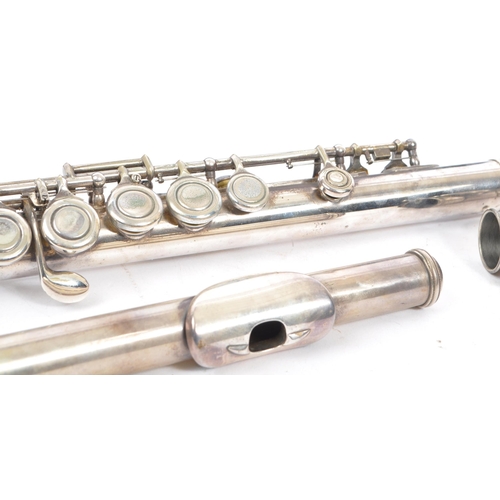 401 - A late 20th century circa. 1980s Pearl NS-97E 925 sterling silver flute. The musical instrument wood... 