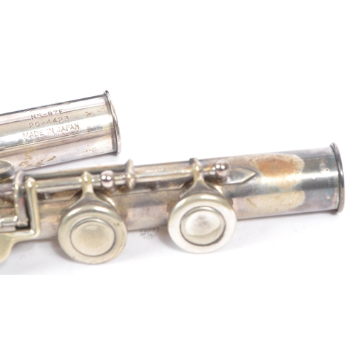 401 - A late 20th century circa. 1980s Pearl NS-97E 925 sterling silver flute. The musical instrument wood... 